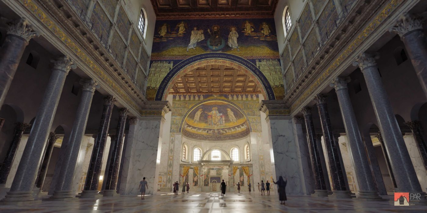 Reconstrucción virtual en 3D de la basílica constantiniana de San Pedro del Vaticano (s. IV)