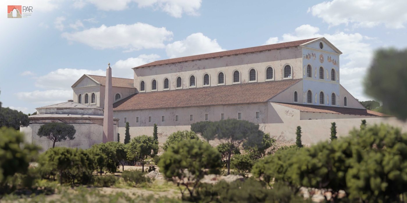 Reconstrucción virtual en 3D de la basílica constantiniana de San Pedro del Vaticano (s. IV)