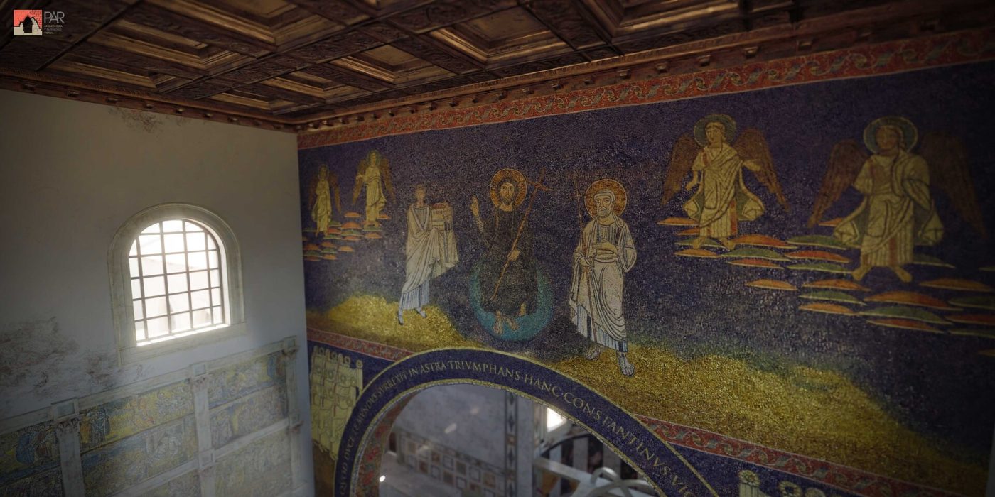 Reconstrucción virtual en 3D de la basílica constantiniana de San Pedro del Vaticano (s. IV)